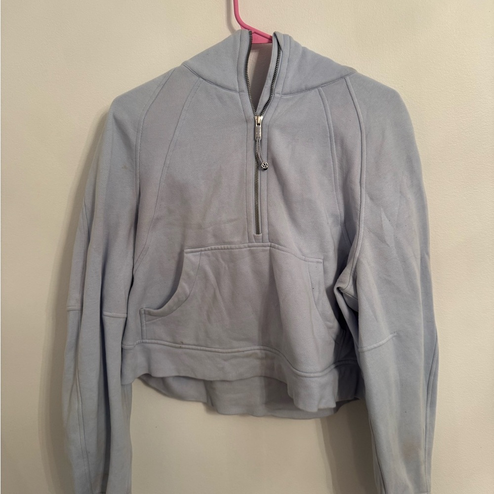 lululemon athletica Light Blue Half-Zip Hoodie